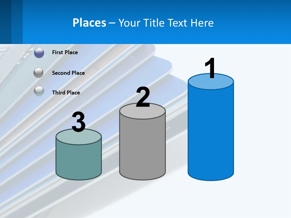 A Bunch Of Credit Cards Stacked On Top Of Each Other PowerPoint Template