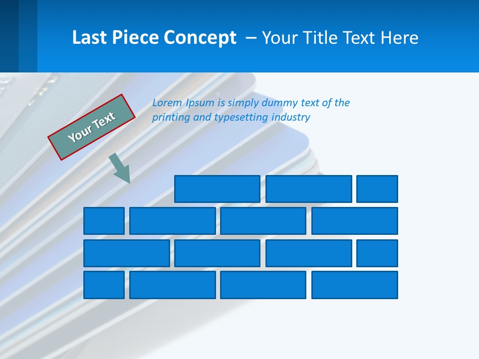 A Bunch Of Credit Cards Stacked On Top Of Each Other PowerPoint Template