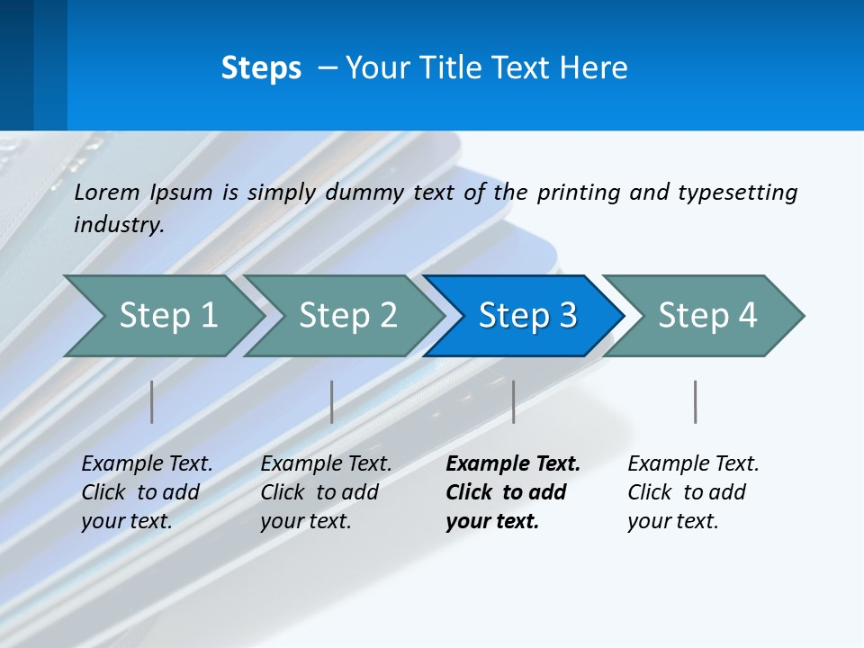 A Bunch Of Credit Cards Stacked On Top Of Each Other PowerPoint Template