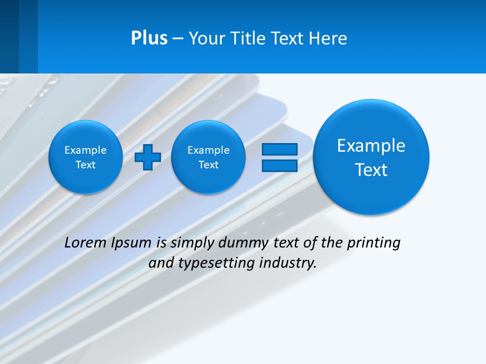A Bunch Of Credit Cards Stacked On Top Of Each Other PowerPoint Template
