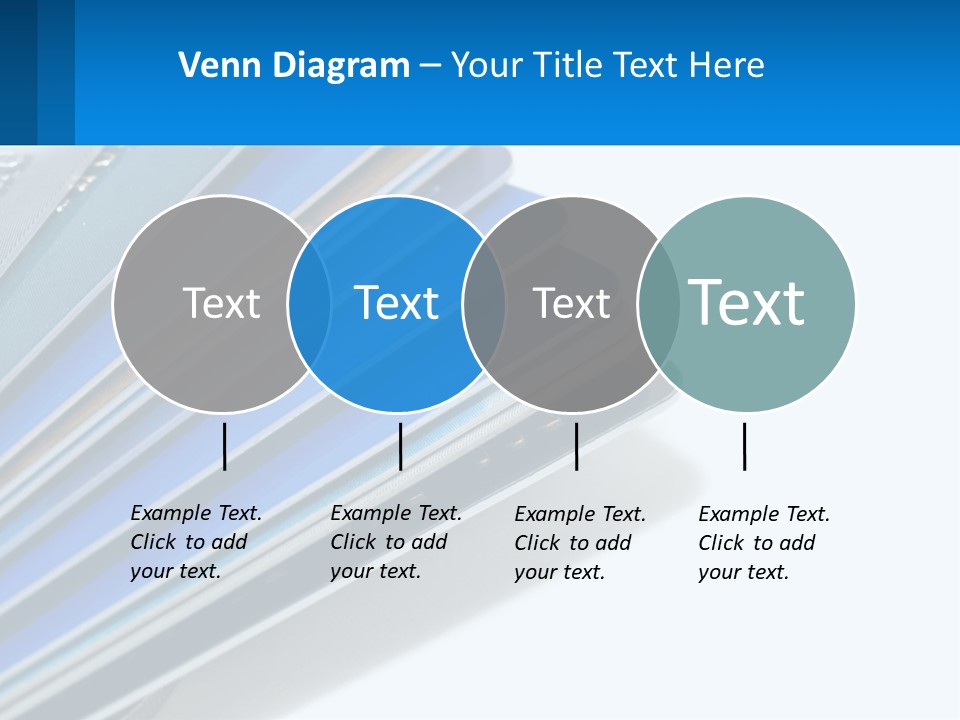 A Bunch Of Credit Cards Stacked On Top Of Each Other PowerPoint Template