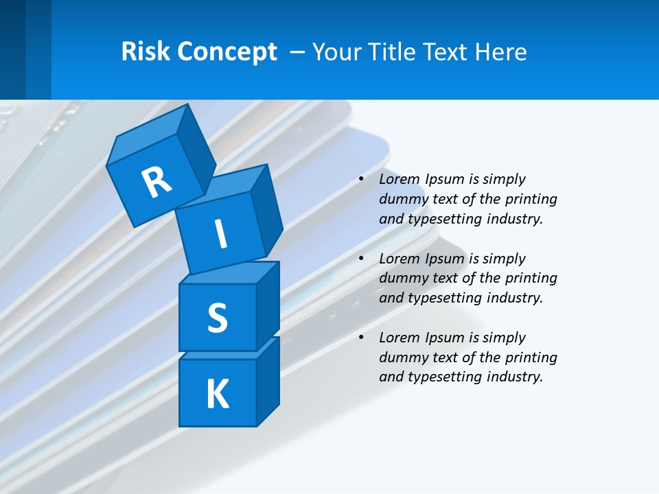 A Bunch Of Credit Cards Stacked On Top Of Each Other PowerPoint Template