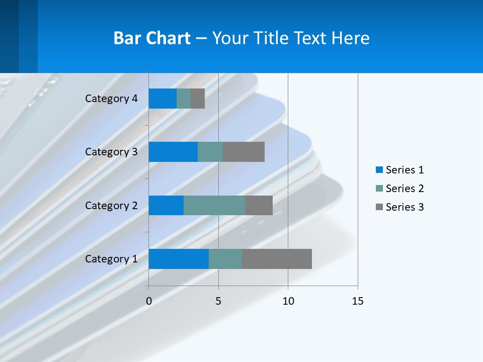 A Bunch Of Credit Cards Stacked On Top Of Each Other PowerPoint Template