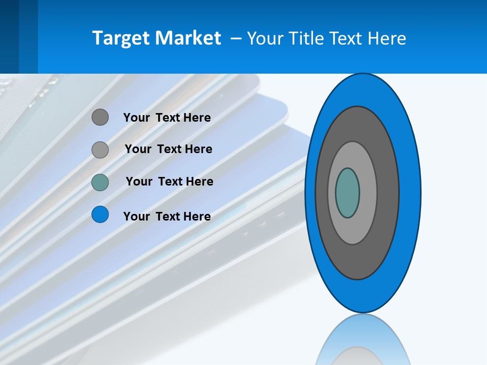 A Bunch Of Credit Cards Stacked On Top Of Each Other PowerPoint Template