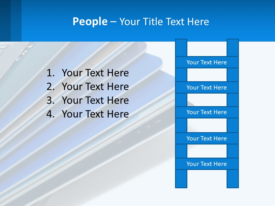 A Bunch Of Credit Cards Stacked On Top Of Each Other PowerPoint Template