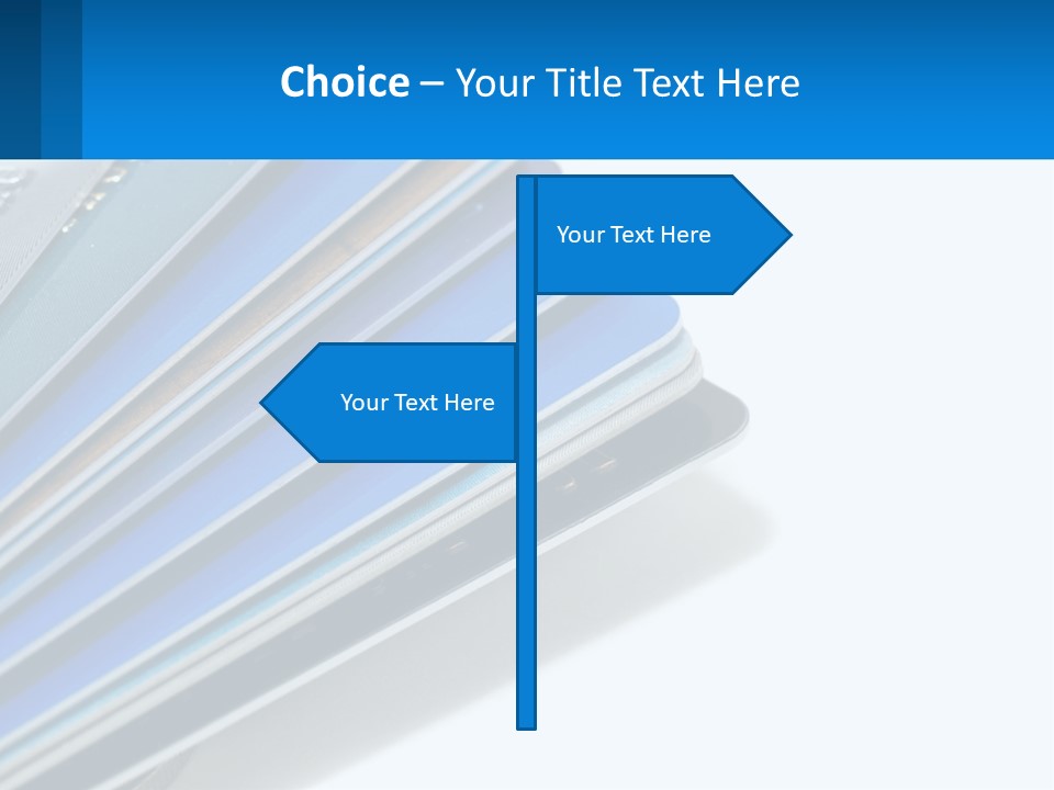 A Bunch Of Credit Cards Stacked On Top Of Each Other PowerPoint Template