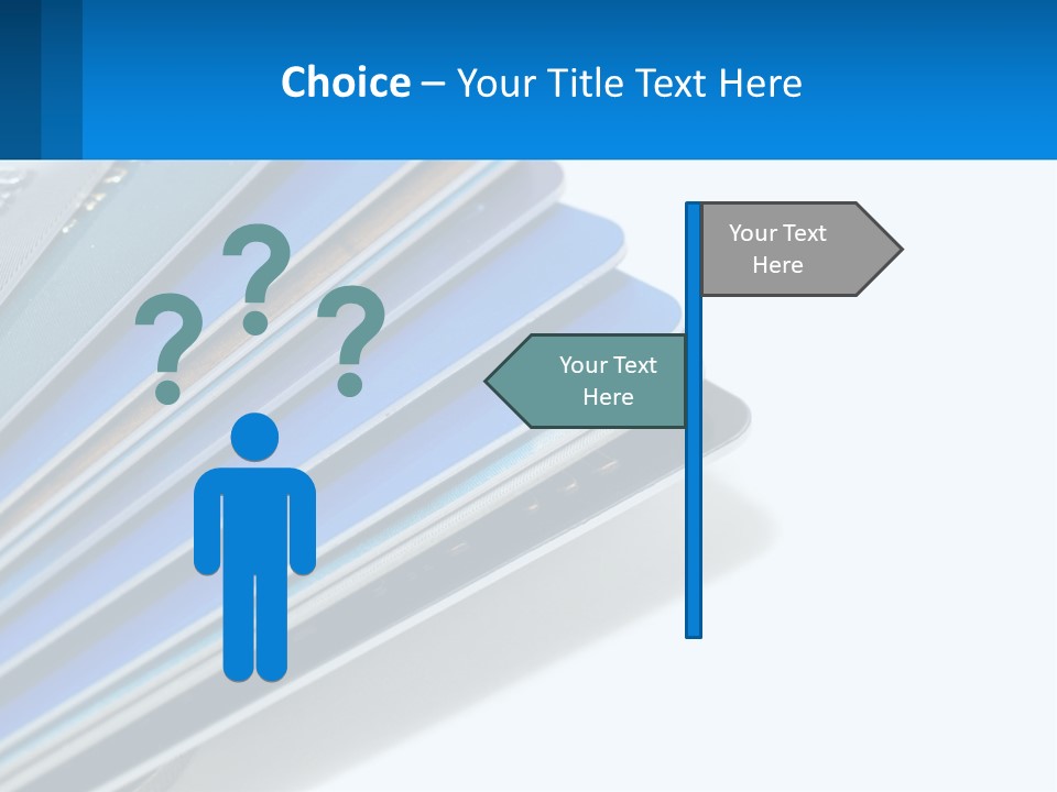 A Bunch Of Credit Cards Stacked On Top Of Each Other PowerPoint Template