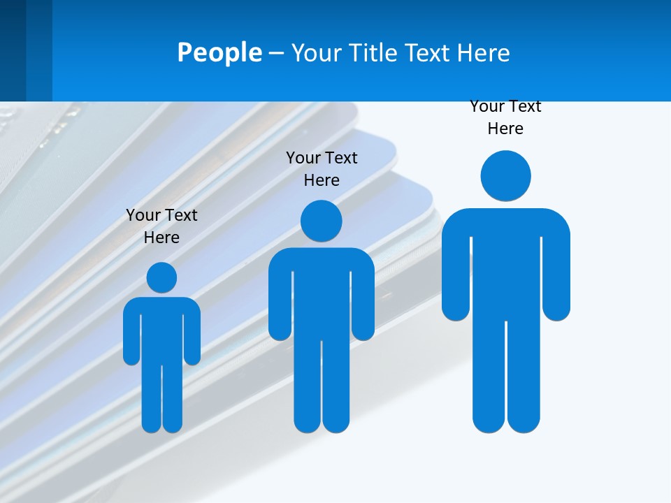 A Bunch Of Credit Cards Stacked On Top Of Each Other PowerPoint Template