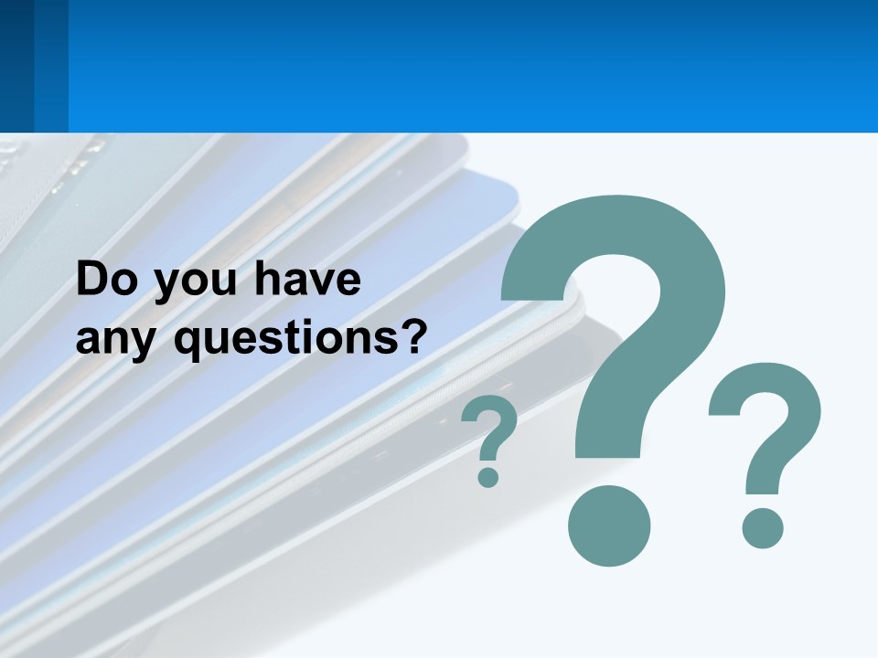 A Bunch Of Credit Cards Stacked On Top Of Each Other PowerPoint Template