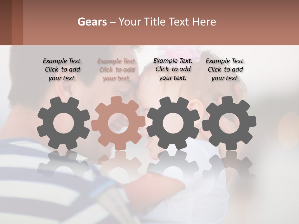 A Man Holding A Baby In His Arms PowerPoint Template