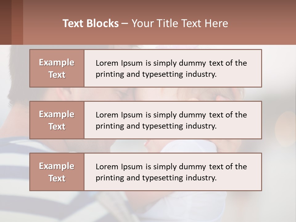 A Man Holding A Baby In His Arms PowerPoint Template