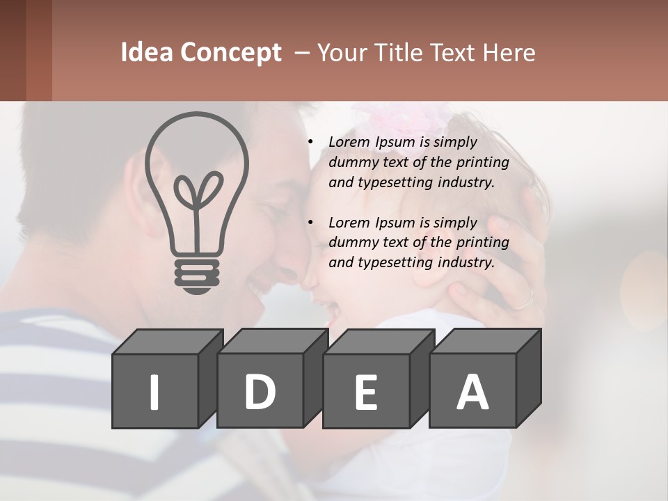 A Man Holding A Baby In His Arms PowerPoint Template