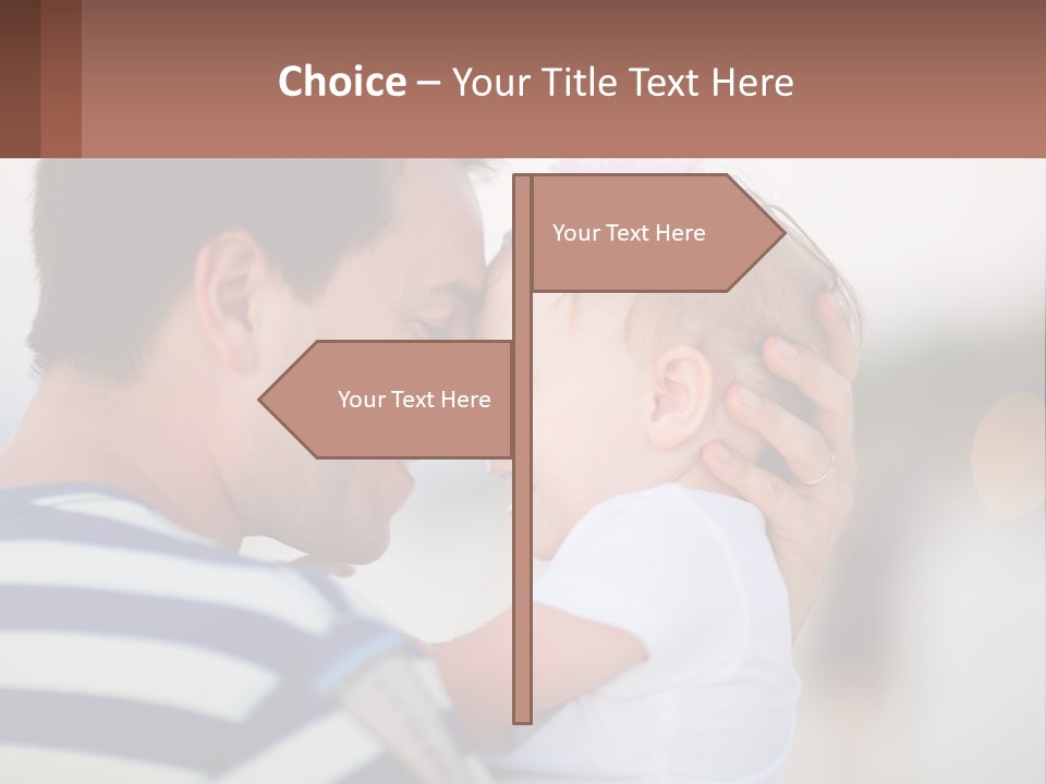 A Man Holding A Baby In His Arms PowerPoint Template