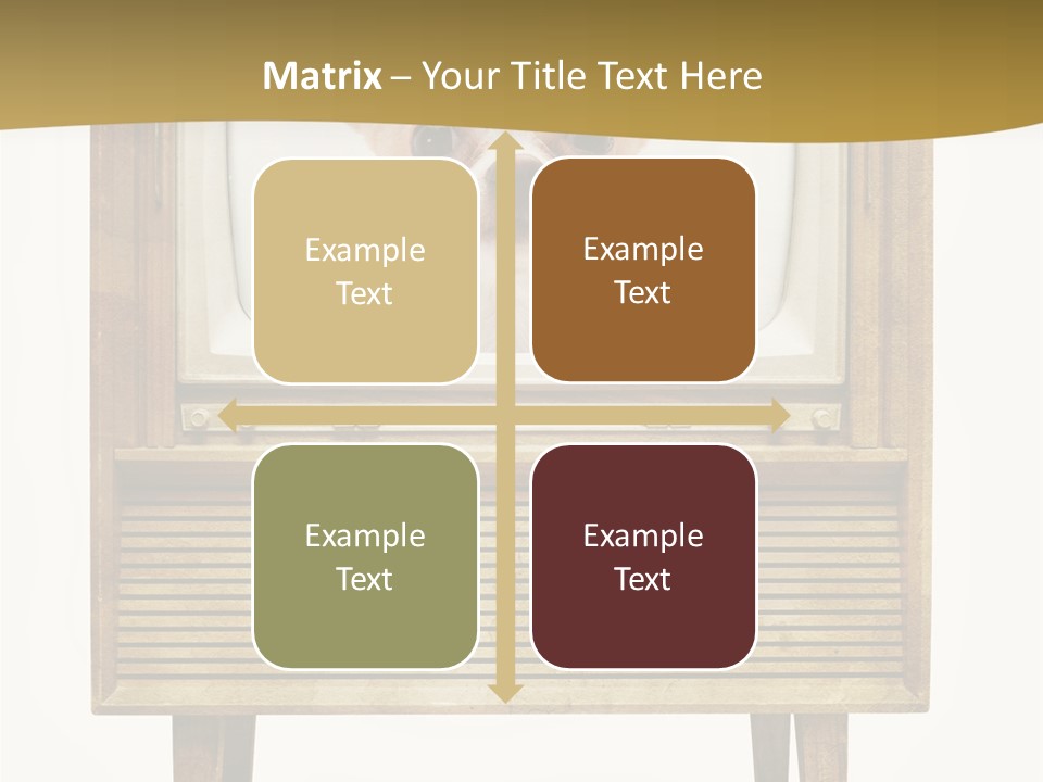 A Small Dog Sitting On Top Of An Old Tv PowerPoint Template