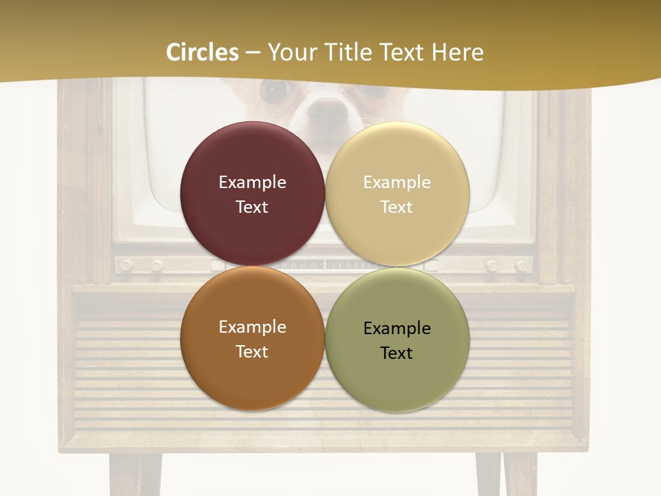 A Small Dog Sitting On Top Of An Old Tv PowerPoint Template