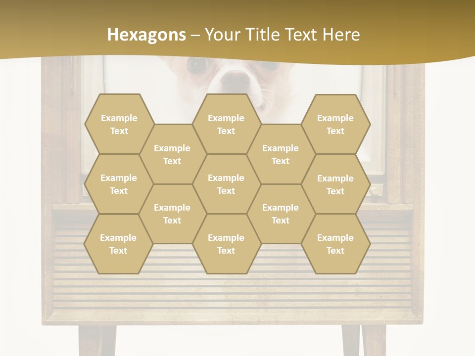 A Small Dog Sitting On Top Of An Old Tv PowerPoint Template