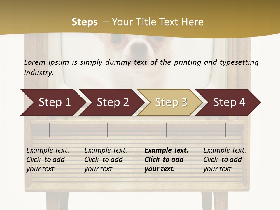 A Small Dog Sitting On Top Of An Old Tv PowerPoint Template