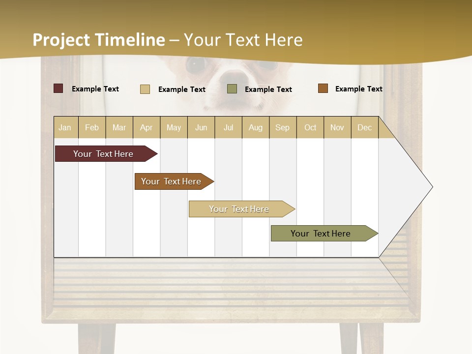 A Small Dog Sitting On Top Of An Old Tv PowerPoint Template