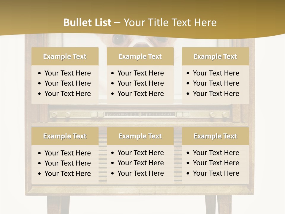 A Small Dog Sitting On Top Of An Old Tv PowerPoint Template
