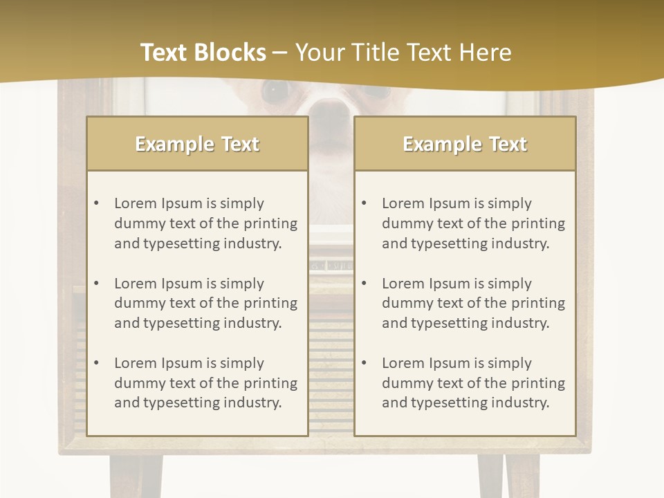 A Small Dog Sitting On Top Of An Old Tv PowerPoint Template