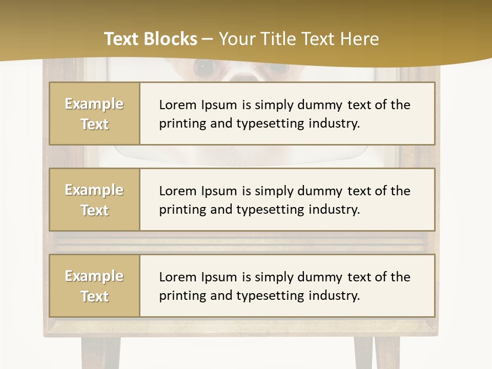 A Small Dog Sitting On Top Of An Old Tv PowerPoint Template