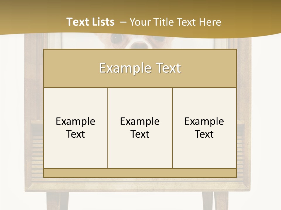 A Small Dog Sitting On Top Of An Old Tv PowerPoint Template