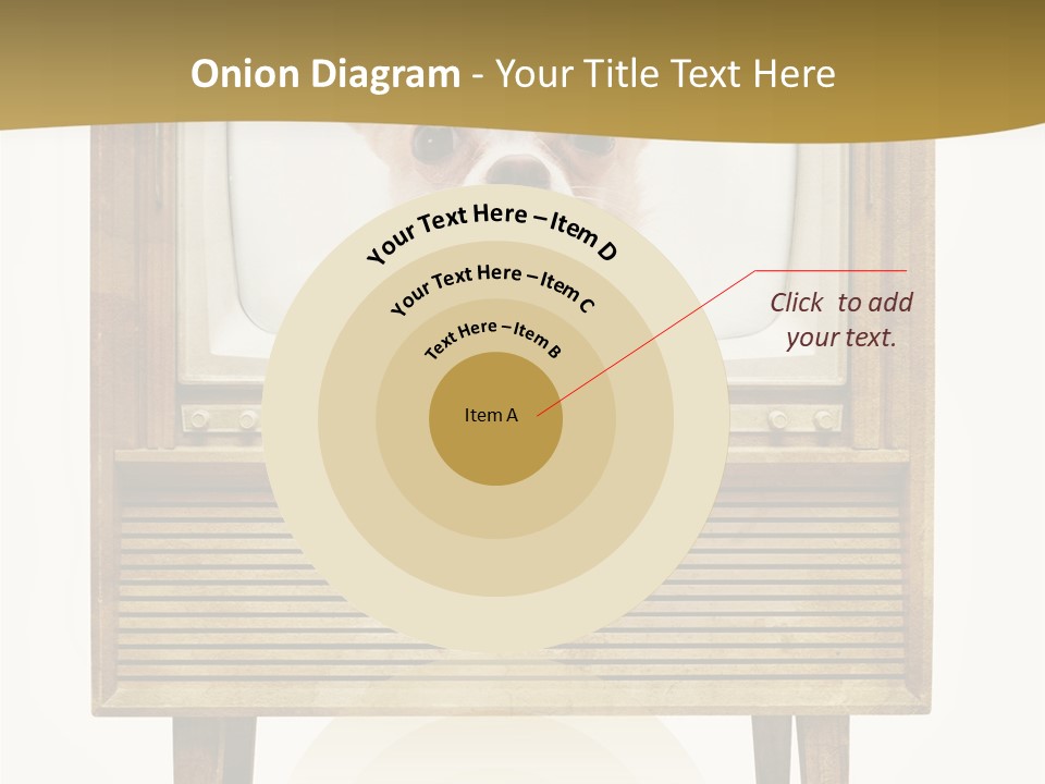 A Small Dog Sitting On Top Of An Old Tv PowerPoint Template