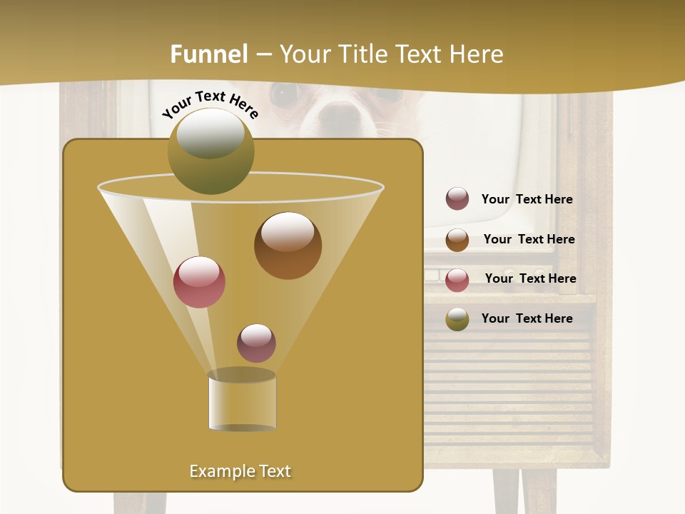 A Small Dog Sitting On Top Of An Old Tv PowerPoint Template