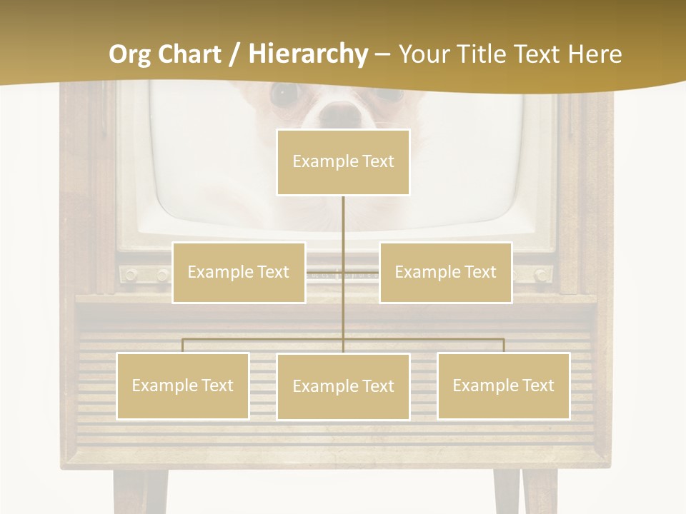 A Small Dog Sitting On Top Of An Old Tv PowerPoint Template