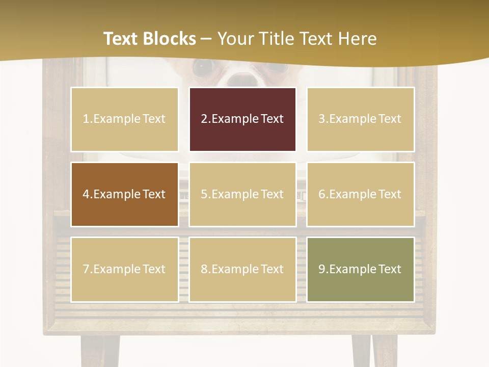 A Small Dog Sitting On Top Of An Old Tv PowerPoint Template