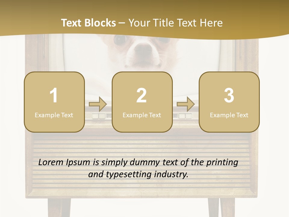 A Small Dog Sitting On Top Of An Old Tv PowerPoint Template
