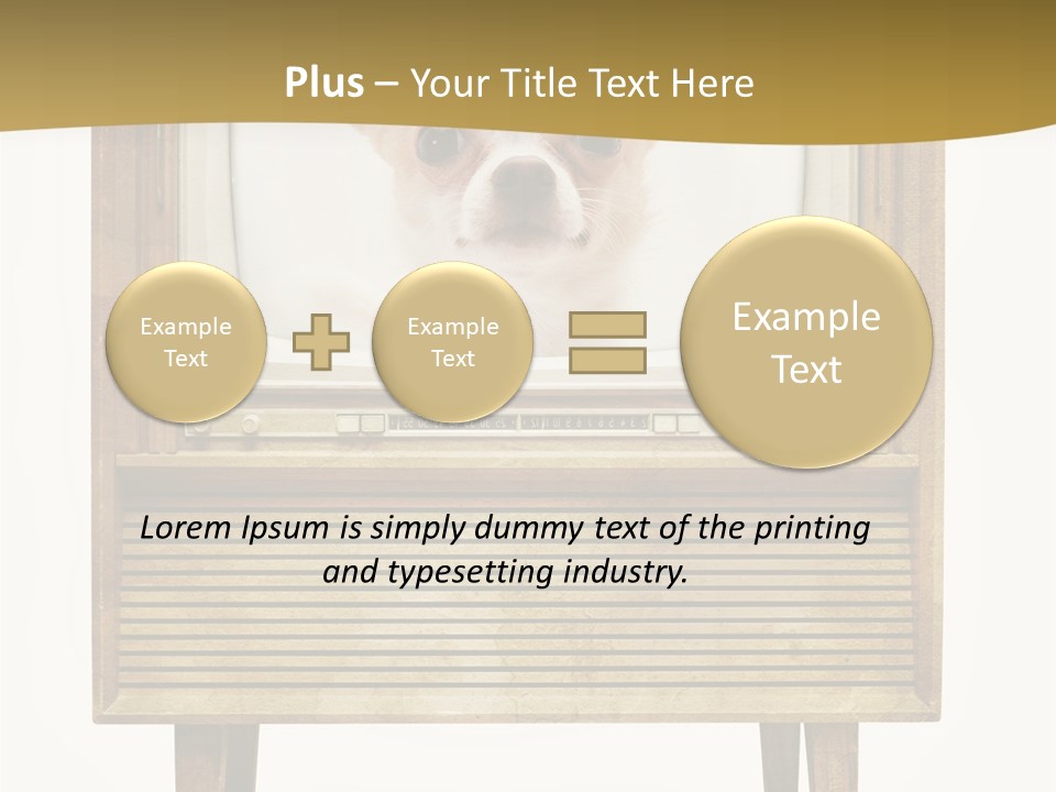 A Small Dog Sitting On Top Of An Old Tv PowerPoint Template