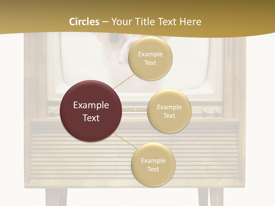 A Small Dog Sitting On Top Of An Old Tv PowerPoint Template