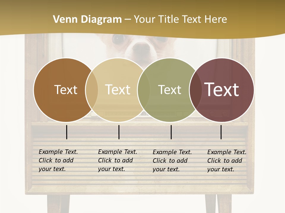 A Small Dog Sitting On Top Of An Old Tv PowerPoint Template