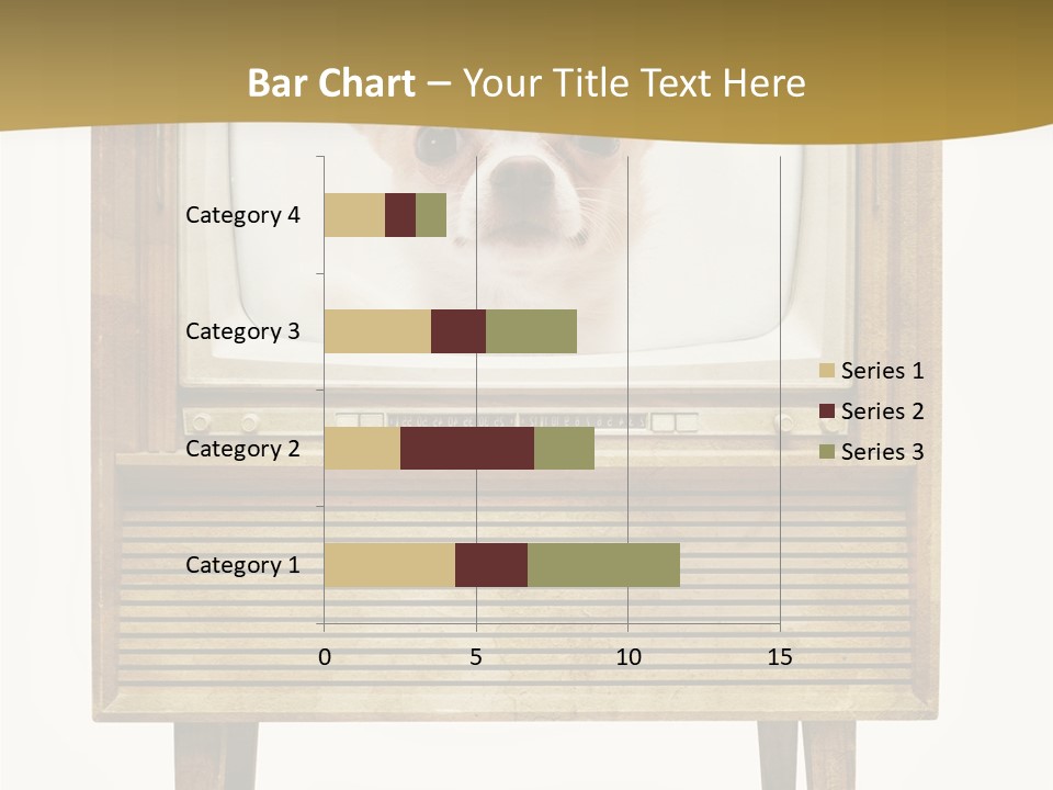 A Small Dog Sitting On Top Of An Old Tv PowerPoint Template