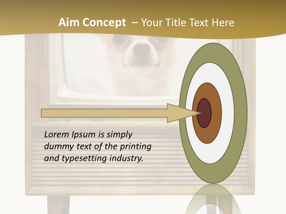 A Small Dog Sitting On Top Of An Old Tv PowerPoint Template