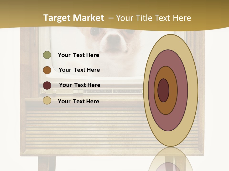 A Small Dog Sitting On Top Of An Old Tv PowerPoint Template