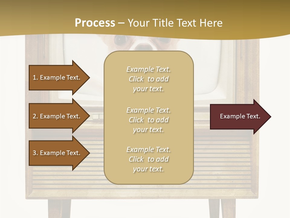 A Small Dog Sitting On Top Of An Old Tv PowerPoint Template