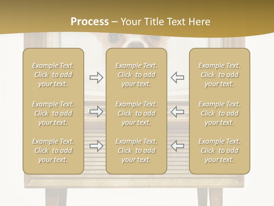 A Small Dog Sitting On Top Of An Old Tv PowerPoint Template
