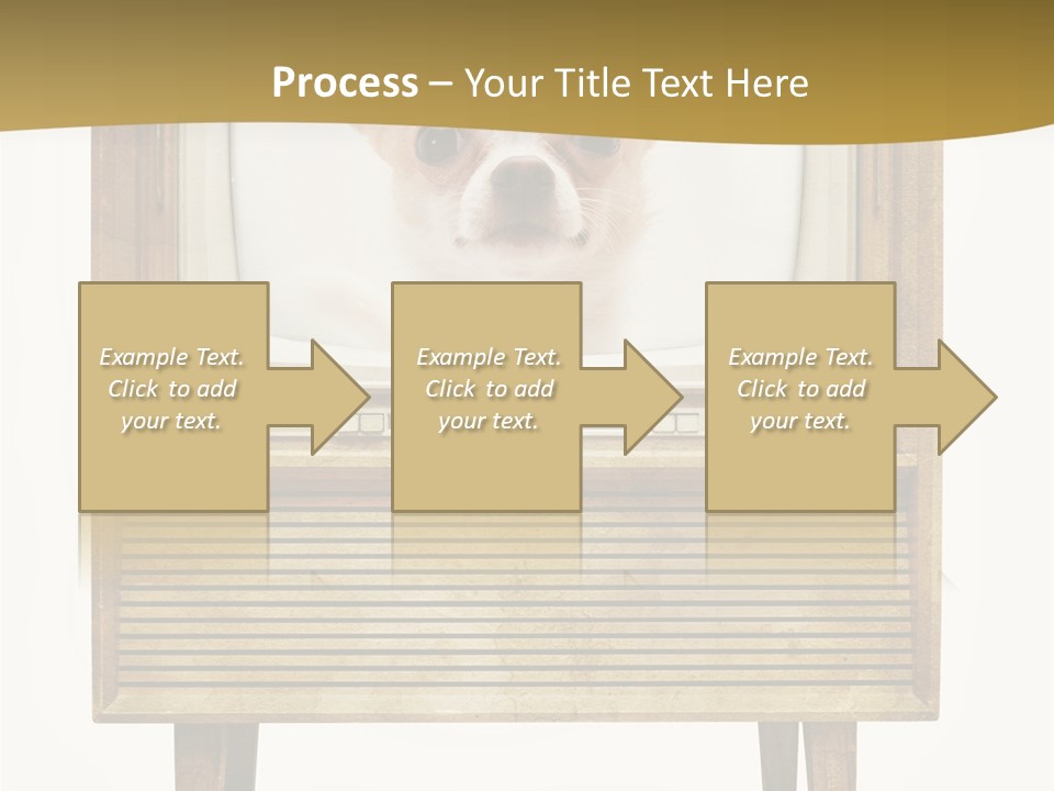 A Small Dog Sitting On Top Of An Old Tv PowerPoint Template