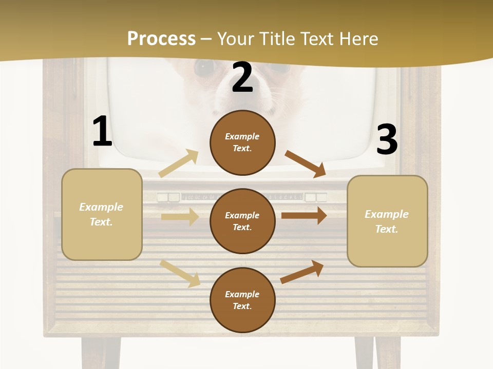 A Small Dog Sitting On Top Of An Old Tv PowerPoint Template