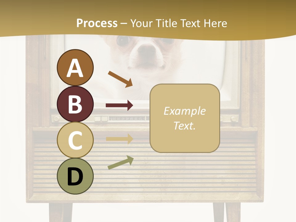 A Small Dog Sitting On Top Of An Old Tv PowerPoint Template