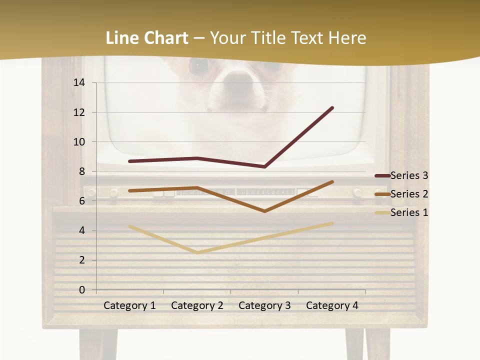 A Small Dog Sitting On Top Of An Old Tv PowerPoint Template