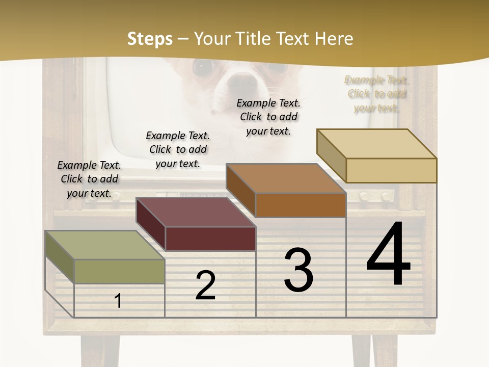 A Small Dog Sitting On Top Of An Old Tv PowerPoint Template