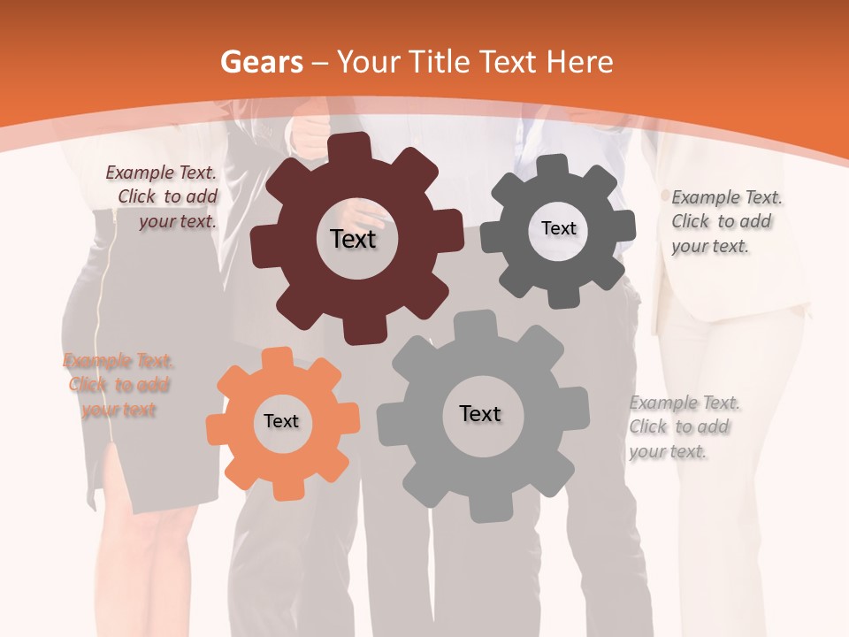 A Group Of Business People Giving Thumbs Up PowerPoint Template