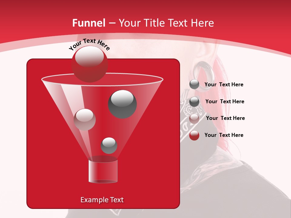 A Woman With Red Hair Is Wearing A Black Shirt PowerPoint Template