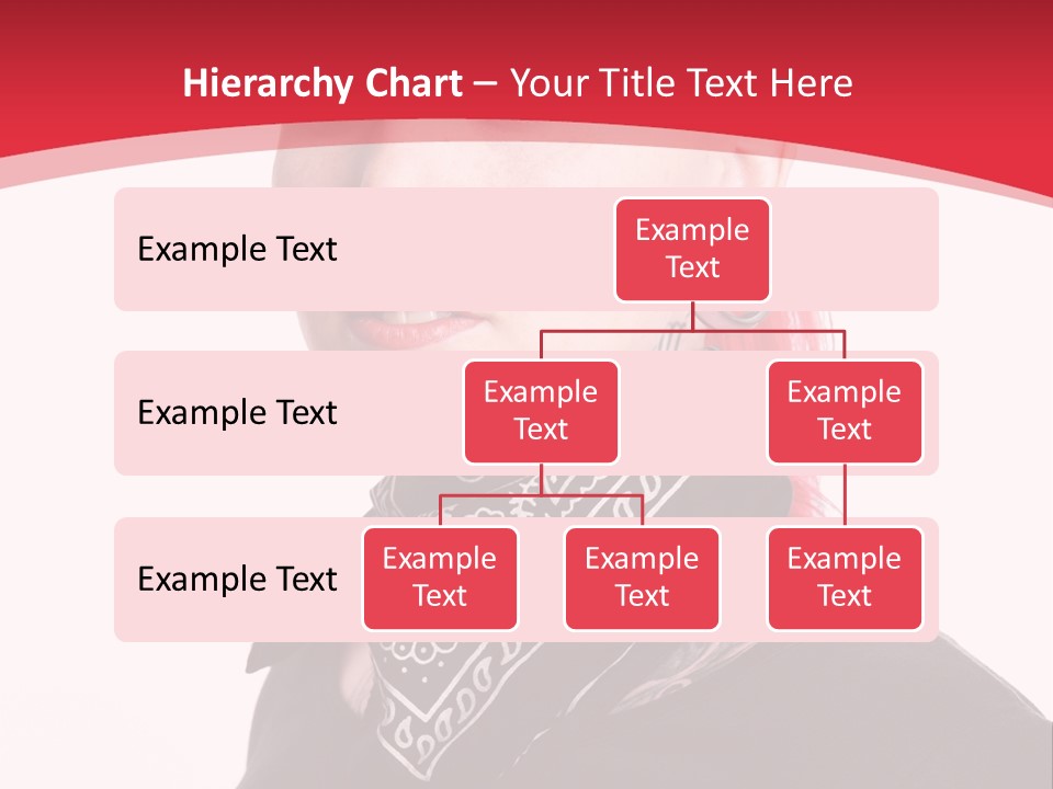 A Woman With Red Hair Is Wearing A Black Shirt PowerPoint Template