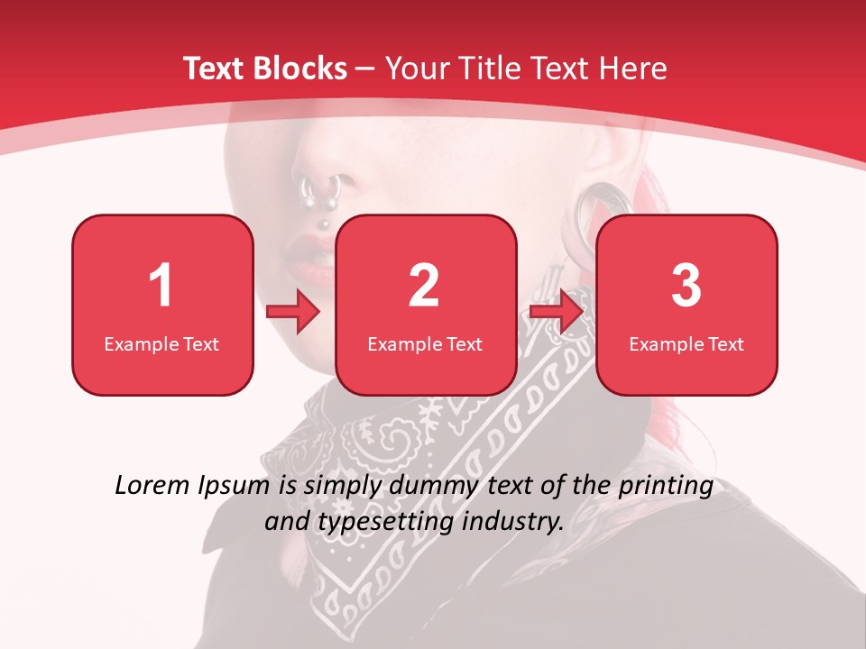 A Woman With Red Hair Is Wearing A Black Shirt PowerPoint Template