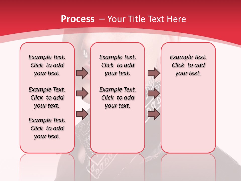 A Woman With Red Hair Is Wearing A Black Shirt PowerPoint Template