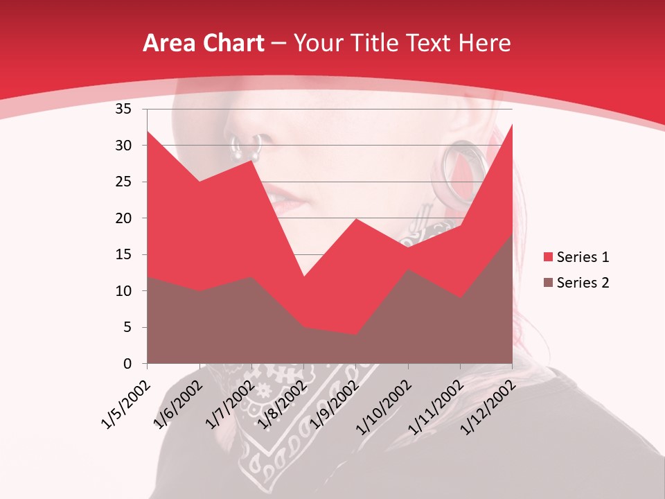 A Woman With Red Hair Is Wearing A Black Shirt PowerPoint Template